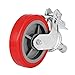 OrangeA Scaffolding Casters 8 X 2 Inch Scaffolding Polyurethane Wheel Set of 4 Scaffolding Caster Plastic Core PU Wheel Brake Lock Heavy Duty
