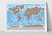 Scratch Off World Map Large Deluxe Gloss Edition,Track Where You Travel, Shows Every State and Flags, Vibrant Colors, Wall Poster, Scratcher Tool & Gift Tube INCLUDED!