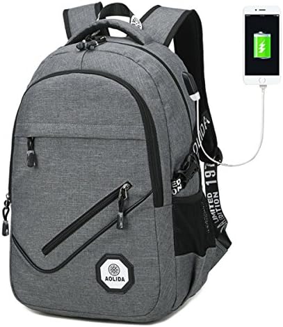Fnoexw Slim Laptop Backpack 17 Inch Business Computer Bag College School Backpack with USB Port