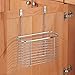 iDesign Axis Over the Cabinet Kitchen Storage Organizer Basket for Aluminum Foil, Sandwich Bags, Cleaning Supplies - Large, Chrome