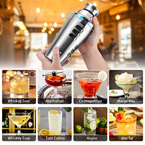 FYLINA Cocktail Shaker Cocktail Set Geschenk, 16-Teiliges