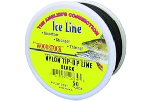 Woodstock Line TU-50-30-B No. 30 Tip-Up Line, Black, 50-Yard