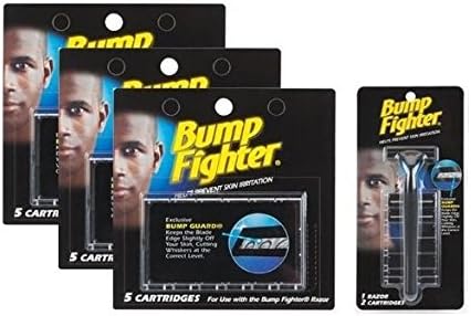 Bump Fighter Set: 1 Razor Handle with 17 Refill Blades + FREE Schick Slim Twin ST for Sensitive Skin