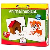 Puzzle Games For Toddlers Make a Match Animal Habitat - Puzzle for Kids - Ages 18 Months + Baby Educational Toys Puzzle