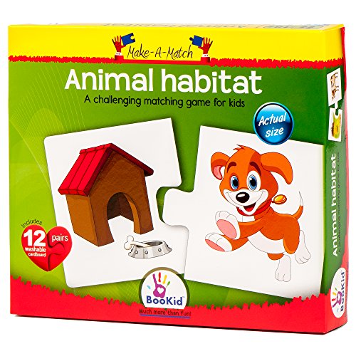 Puzzle Games For Toddlers Make a Match Animal Habitat - Puzzle for Kids - Ages 18 Months + Baby Educational Toys Puzzle