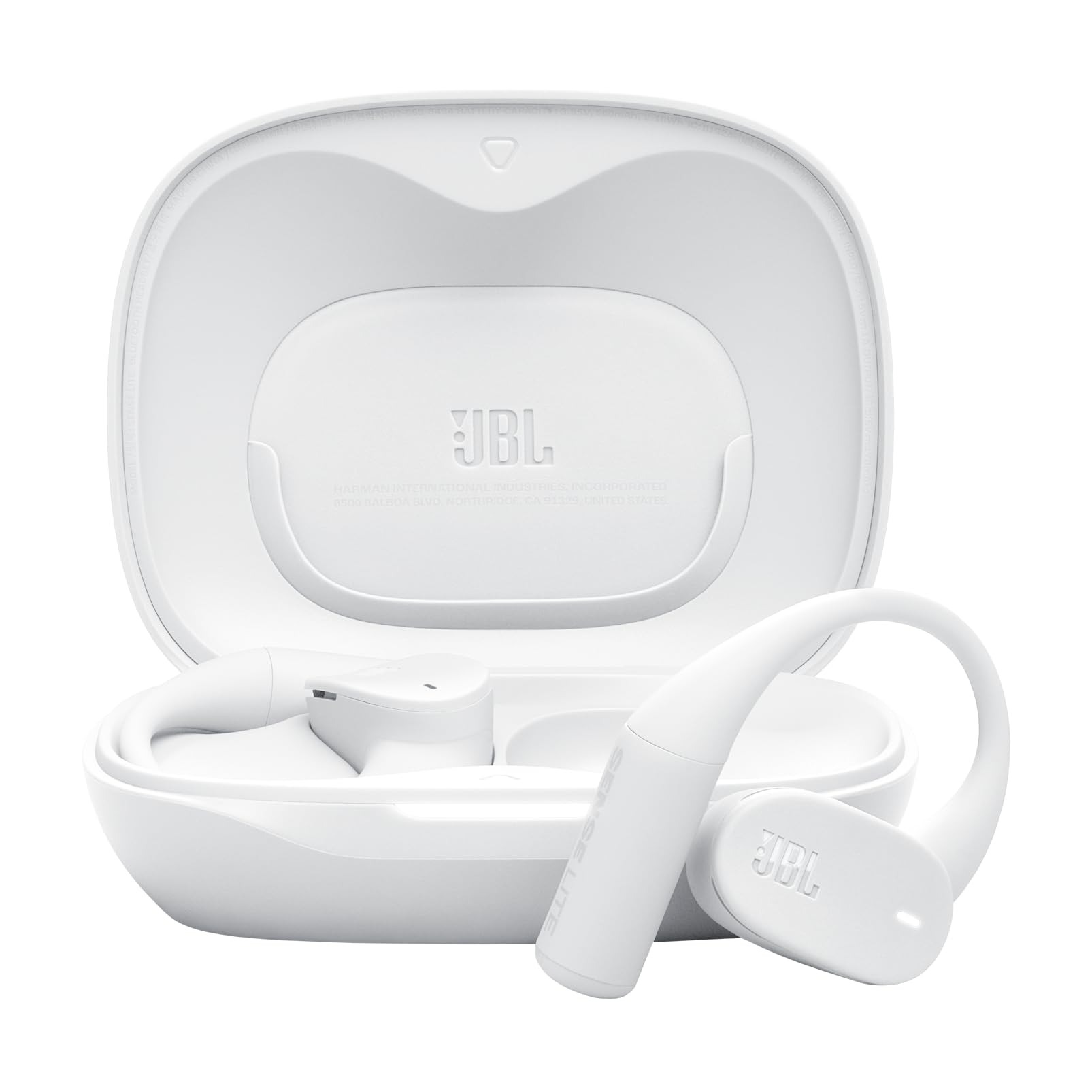 JBL Sense Lite kabellose Open-Ear-Kopfhörer mit Ohrbügel-Design und Luftleitung, JBL OpenSound-Technologie, 32 Stunden Spielzeit, IP54 Wasser-/Staubschutz, kompatibel mit JBL Headphones App, Weiß