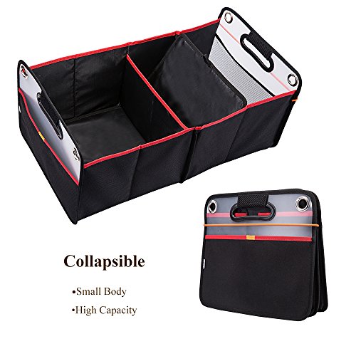 Car Trunk Organizer, Collapsible Auto Trunk Organizer Storage, Portable Grocery Cargo Container