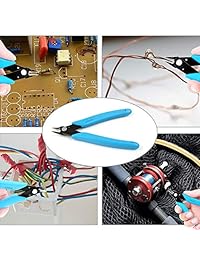 COOLMI   Cortador de microalambre (2 unidades), cortadores diagonales duraderos para reparación de electrónica, manualidades de joyería, construcción de modelos y alicates de corte DIY