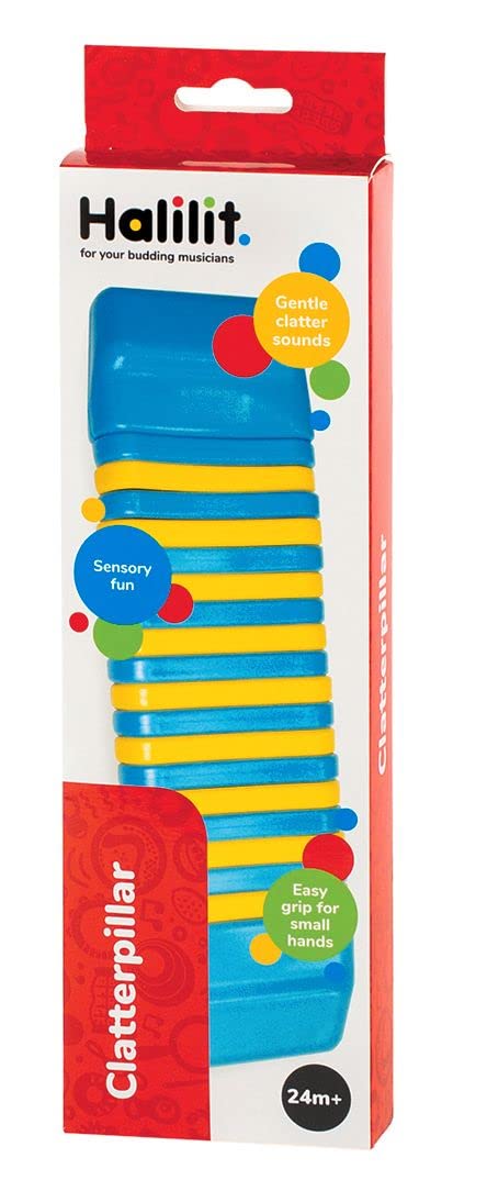 Halilit Clatterpillar Musical Instrument. Brightly Coloured Children's Music Toy. Easy to Play. Clickety-Clack Sound. Suitable for Boys & Girls 2 years +
