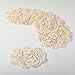 Fennco Styles Handmade All-Over Cluny Lace Cotton Doilies, 6 Inches Round, Beige (12)