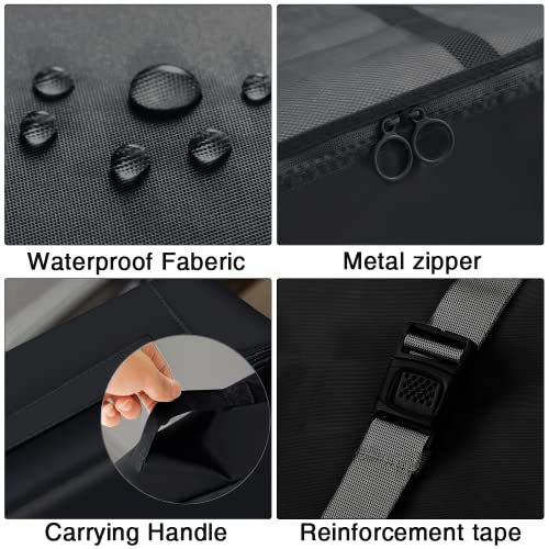 Blibly Packing Cubes for Suitcase, 9 PCS Lightweight Travel Luggage Organizers Set, Waterproof Luggage Packing Cubes for Travel Accessories(Black)
