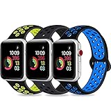 DOBSTFY Sport Band Compatible for iWatch Band 38 40 42 44mm,Soft Silicone Sports Band Replacement Wristband Strap Compatible for Apple Watch Series 4/3/2/1, Men/Women, 42 44mm M/L (Large)