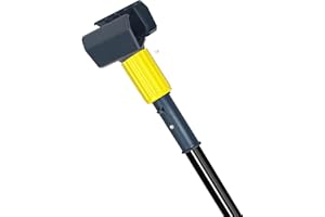 SOBONNE Commercial Mop Handle Heavy Duty, Industrial Mop Stick with Jaw Clamp Wet Gripper Mops Head Replacement Holder for Floor Cleaning