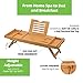 Bathtub Tray & Bed Tray - Upgraded Luxury Design - FREE Soap Dish & Non-Slip Pads, Expandable Multipurpose Bamboo Bathtub Tray for Large Tub, Holds Phone, Tablet and Wine, Essential Bath Accessories