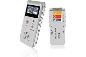FILDANCO Digital Voice Recorder, MP3 Dictaphone with Playback, Rechargeable Tape Dictaphone Recorder for Lectures, Meetings, Interviews, Mini Audio Recorder, MP3 Player (16GB)