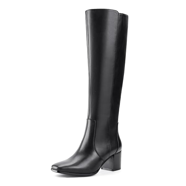 SHOE’N TALE WOMEN’S KNEE HIGH BOOTS SQUARE TOE...