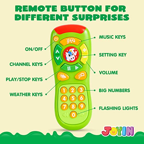 JOYIN Baby Toy Phone, Remote Control and Smart Phone with Music, Fun Musical Learning Toys for Babies, Boys, Boys, or Girls, Birthday and Christmas Gifts
