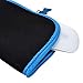 BCP Black Color Neoprene Multi-Functional Mouse Storage Bag Pad with Carabiner