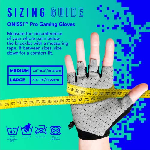 ONISSI Pro Gaming Gloves for Sweaty Hands Gamer Grip Gloves for Video