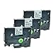 NineLeaf 3 Pack Laminated Label Tapes Compatible for Brother P-Touch TZ TZe TZ221 TZe221 9mm Black on White, 0.35 Inch (3/8 Inch) x 8m (26.2ft)