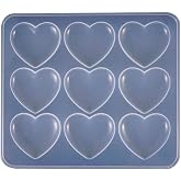 Heart Shape Epoxy Mold 9Pcs 5.2 x 4.2cm DIY Resin Casting Jewelry Love Heart Keychain Pendant Making Silicone Mold