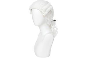 Auguyist Regency Judge Colonial for Women, Historical Colonial Costume, White Wig for Women,George Washington wig,Colonial Wig,Halloween Costume Wig (White)