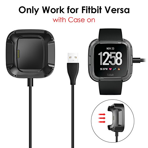 EZCO Fitbit Versa Case with Fitbit Versa Charger [3 +1 Pack], Exclusive Charging Cable (Can Charge with Case On), Soft TPU Protective Cover Shell Bumper Case Protector for Fitbit Versa Smartwatch - Thumbnail 6