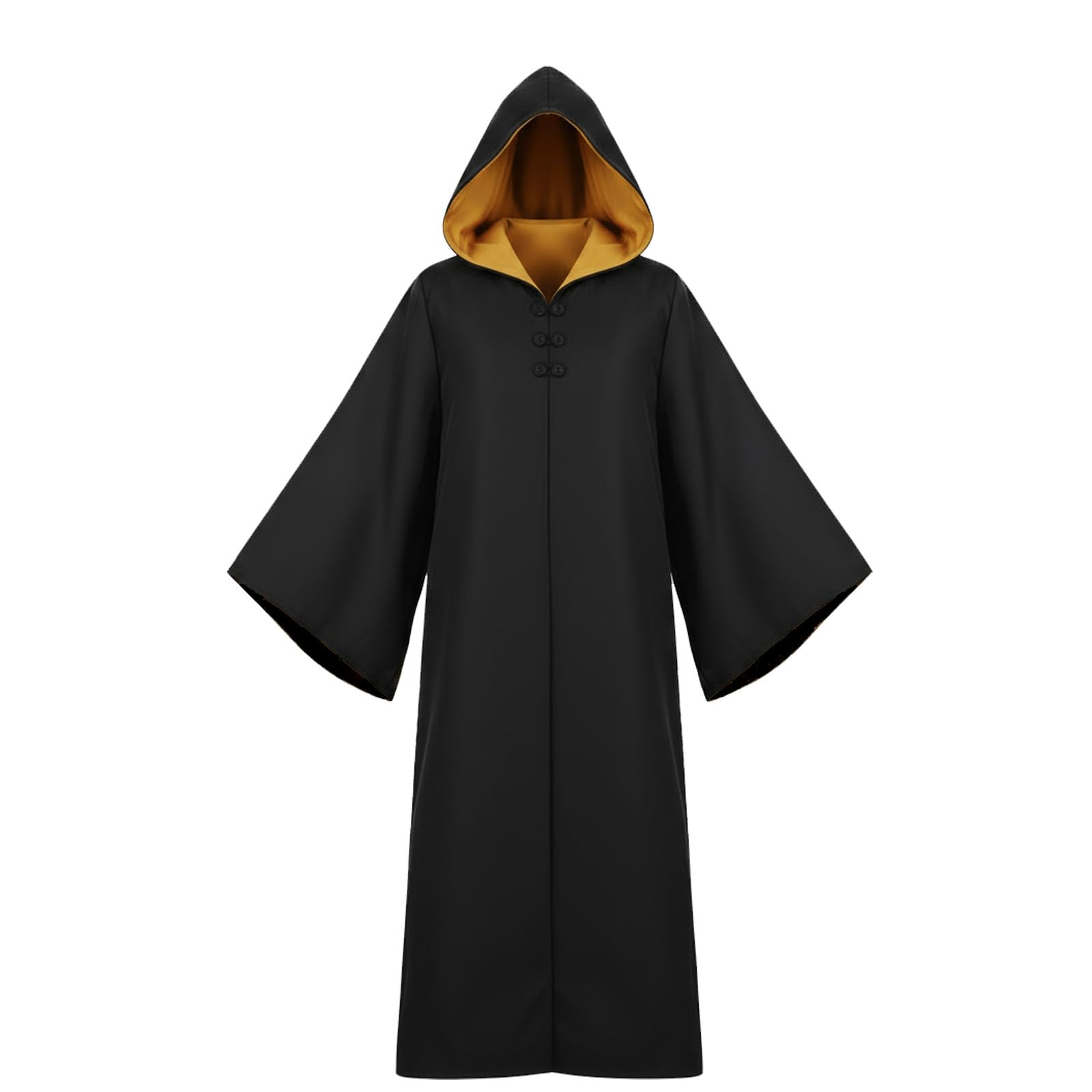Yellow Robe Wizard OYYJIG Magician Robe for Adult Teens, Wizard School Costume for Men ...
