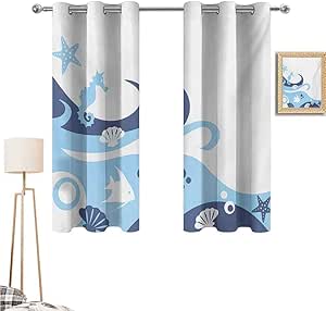 Mozenou Ocean - Cortinas para ventana de salón, recámara, diseño de