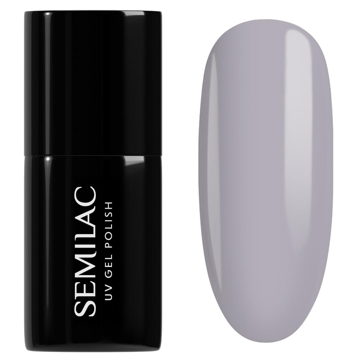 SEMILAC Grey Gel Nail Polish. 100% Odourless, Long Lasting & Easy To Apply. UV/LED Gel Nail Varnish For Manicure & Pedicure At Home Or Salon 7ml - 205 Blue Grey.