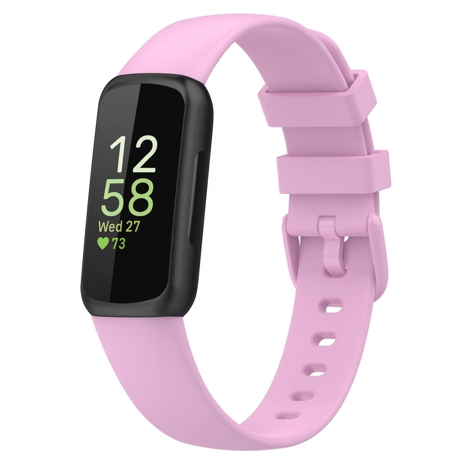 FTRONGRT Soft Silicone Watch Strap for Fitbit Inspire 3, Replacement Wristband Bands Bracelet for Fitbit Inspire 3.Small Size Lilac Purple