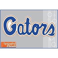 Florida Gators GATORS SCRIPT LOGO 6" Vinyl Decal Car Truck Window UF Baseball Sticker