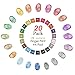 Craft Ink Pad Stamps Partner DIY Color,20 Color Rainbow Finger Ink Pad for Kid's Making Scrapbooking Card, Paper, Wood Fabric, Kid's Rubber Stamp, Beautiful Water-Soluble Colors, Pack of 20.