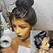 True to Length 12 Inch 360 Lace Frontal Wig Body Wave Pre Plucked and Bleached Knots with Baby Hair,Natural Black Invisible Lace Human Hair wigs Free Part Medium Cap Size