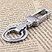 maycom® Pants Buckle Clip on Belt Polished Sliver Double Loops Keyring Keychain Car Key Chain Ring Key Fob 84019