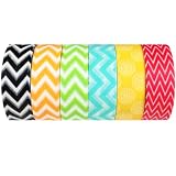 Wrapables Japanese Washi Masking Tape Collection, Premium Value Pack (Set of 6) - VPK14