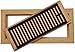Homewell Red Oak Wood Floor Register, Flush Mount Vent with Damper, 4x12 Inch, Unfinished