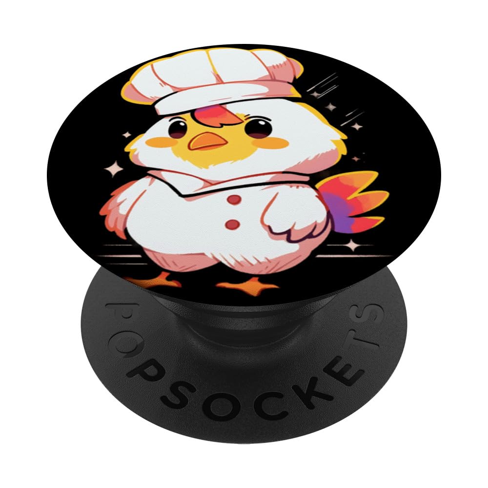 Chicken Chef Hat Cook Culinary Cap Cooking Chicken Lover PopSockets Swappable PopGrip