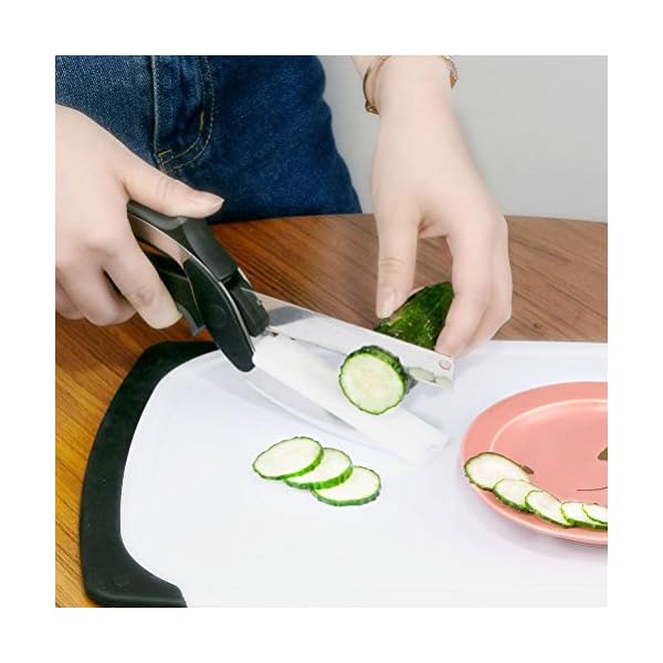 Vicloon Kitchen Scissors, Sharp Kitchen Scissors Multipurpose Utility Stainless Steel Scissor with Cutting Board Built…