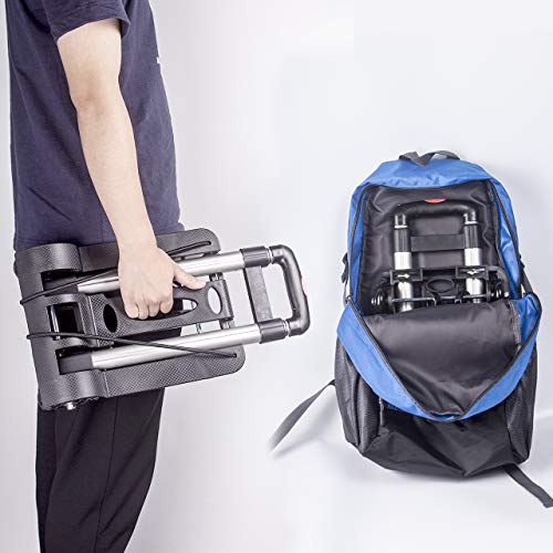 image for Hand Truck, Sanoto Folding Aluminum Hand Cart Moving Dolly with 4 Whee