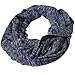 Genovega USAstyle Zipper Hidden Pocket Infinity Scarf - Navy Blue Women Men Midweight Lightweith Thin Light Plain Solid Jersey Travel Passport Infinite Scarfs