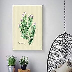Floating Framed Canvas Wall Art for Living Room, Bedroom Vintage Green Plant Canvas Prints for Home Decoration Ready to Hang - 16x24 inches