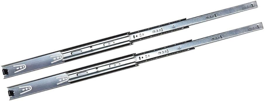 IPSA Ball Bearing Telescopic Channel Drawer Slides 16 Inch SS Finish 45 Kg Load Capacity 1 Pair