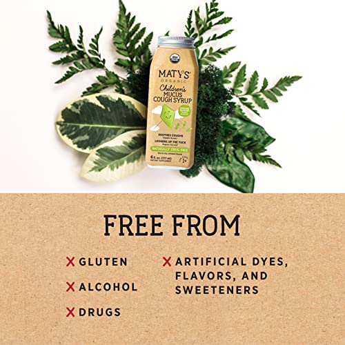 Maty's Organic Children's Mucus Cough Syrup, Made with Organic Honey