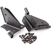 RAMPAGE PRODUCTS Rampage Windshield Hinges | Pair, Black | 7603 | Fits 1976 - 1995 Jeep CJ &amp; Wrangler
