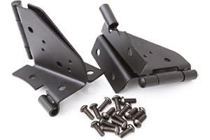 RAMPAGE PRODUCTS Rampage Windshield Hinges | Pair, Black | 7603 | Fits 1976 - 1995 Jeep CJ & Wrangler
