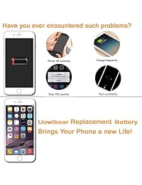 uowlbear interno nuevo 0 ciclo batería de repuesto para iPhone, 3 años de garantía ip6
