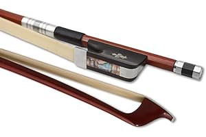 YoungMonic 3/4 Upright Double Bass Bow for String Bass Bows Germany French style Natual Mongolia bow hair ebony frog pearl inlay