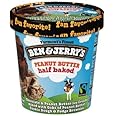 Ben & Jerry's Non-GMO, Cage-Free, Fairtrade Ingredient Ice Cream Pints, Pack of 6 (Peanut Butter Half Baked)