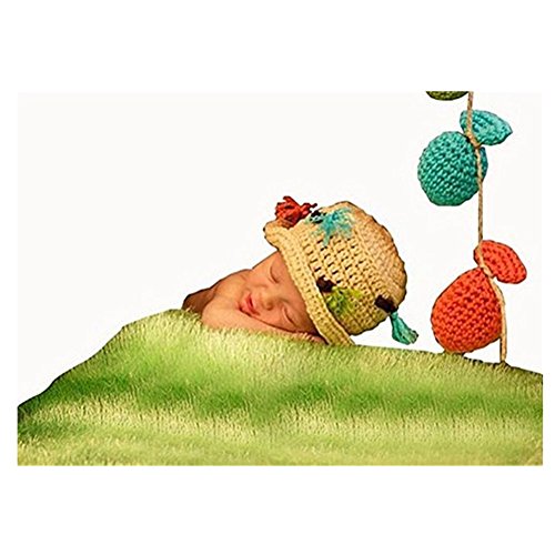Newborn Baby Boy Girl Photo Shoot Outfits Crochet Knit Lovely Baby Fishing Photo Prop Set Fisherman Handmade Crochet Hat & Fish Photography Props